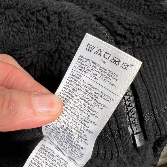 Athleta Tugga Sherpa Fleece Jacket Size 1X Black Bomber Athletic Travel Active - Picture 11 of 12